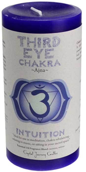 Third Eye Chakra pillar candle 3