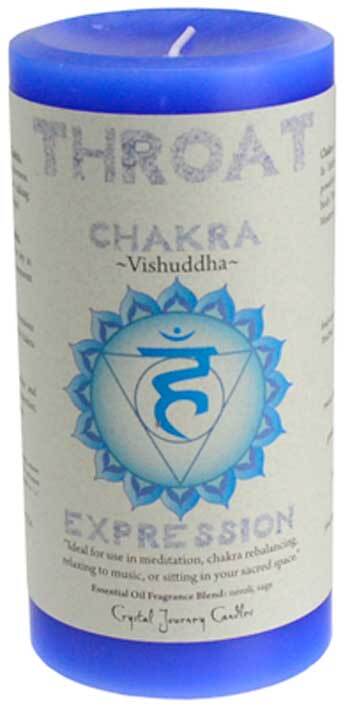 Throat Chakra pillar candle 3