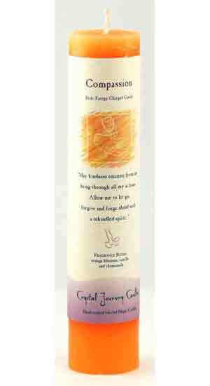 Compassion Reiki Charged pillar candle