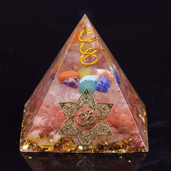 Reiki Pyramid~Energy Generator Orgone Pyramid For Emf Protection & Healing Meditation Crystal Chakra Pyramid Ornaments