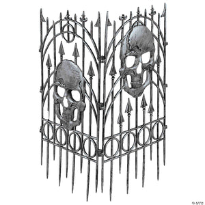 Silver skull fence