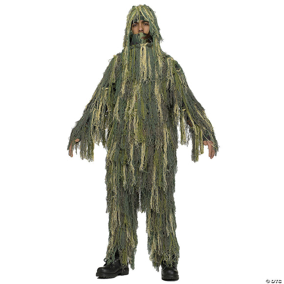 Boy's jungle camo suit costume-md