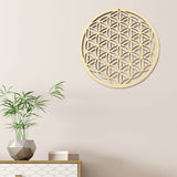 Sacred Geometry Flower of Life Energy Mat Wood Slice Base of Purification Crystals Healing Disc as Coaster for Home Wall Decor