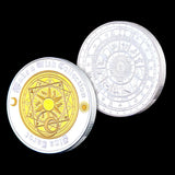 Magic wish coin  Western Tarot Medal Lucky Constellation  Coin