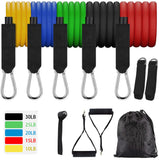 Energy Fitness~16Pcs Resistance Bands Set Expander Yoga Exercise Fitness Rubber Tubes Band Stretch Training Home Gyms Workout Elastic Pull Rope