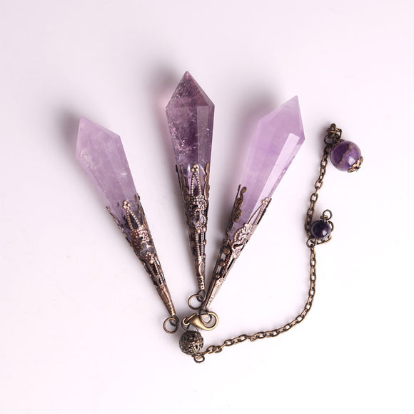 Reiki Healing Spiritual Wicca Pendulums Natural Stones Pendan