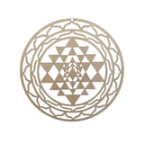 Sacred Geometry Flower of Life Energy Mat Wood Slice Base of Purification Crystals Healing Disc as Coaster for Home Wall Decor