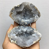 Natural Quartz Aura Agate Geode Clusters Jewelry Box