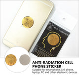 2pcs EMF Protection Cell Phone Stickers Phone Anti Radiation Stickers (Golden)