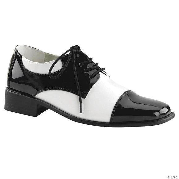 Shoe oxford bk and wt men md