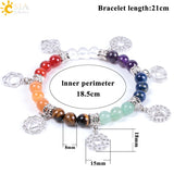 8mm 7 Chakra Bracelet Healing Balance Energy Beads Prayer Natural Stone