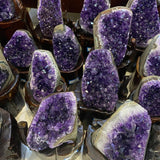 Natural Amethyst Geode Quartz Cluster Crystal Specimen Energy Healing