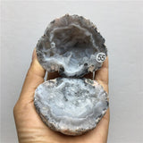 Natural Quartz Aura Agate Geode Clusters Jewelry Box