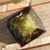 Orgone Pyramid~Handmade Peridot Tree of Life Orgone Pyramid 60mm