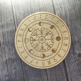 Wooden Pendulum Board with Moon Star Divination Energy Carven Plate Healing Meditation Board Ornaments Metaphysical Altar Decoration