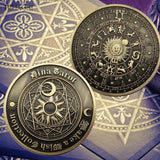 Taro bronze commemorative coin constellation Fengshui lucky Sun Moon Guanghua love coin wish coin