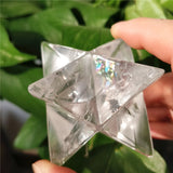 Natural Clear Crystal Merkaba Pendulum Crystal Stones Merkaba Stars Energy Minerals Jewelry Healing Decoration