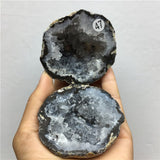 Natural Quartz Aura Agate Geode Clusters Jewelry Box