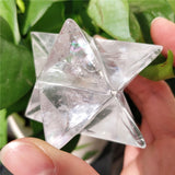 Natural Clear Crystal Merkaba Pendulum Crystal Stones Merkaba Stars Energy Minerals Jewelry Healing Decoration