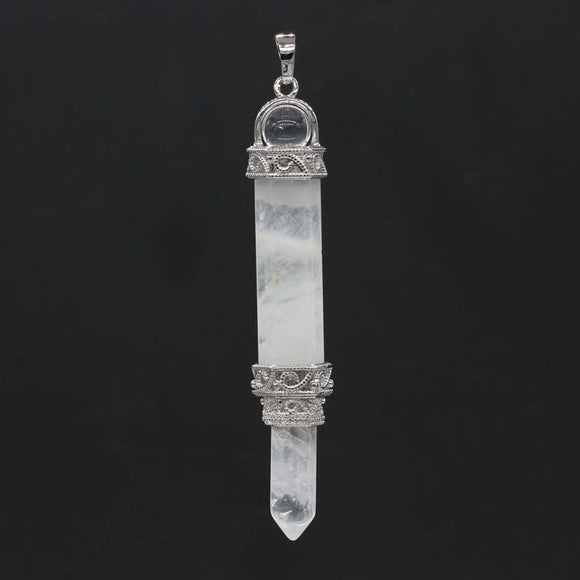 Natural Gnergy Gemstone~ Nautral Stone Pendulums Healing Crystal Quartz Hexagon Scepter Reiki Stone Pendulum Pendant Meditation Women Men Jewelry