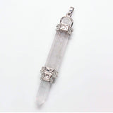 Natural Gnergy Gemstone~ Nautral Stone Pendulums Healing Crystal Quartz Hexagon Scepter Reiki Stone Pendulum Pendant Meditation Women Men Jewelry