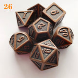 Gem Dice~MEHAO dnd dice metal rpg set polyhedral dungeons and dragon black table games Zinc alloy green digital d&d dices pattern d6