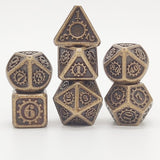 Gem Dice~MEHAO dnd dice metal rpg set polyhedral dungeons and dragon black table games Zinc alloy green digital d&d dices pattern d6