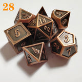 Gem Dice~MEHAO dnd dice metal rpg set polyhedral dungeons and dragon black table games Zinc alloy green digital d&d dices pattern d6