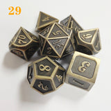 Gem Dice~MEHAO dnd dice metal rpg set polyhedral dungeons and dragon black table games Zinc alloy green digital d&d dices pattern d6