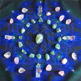 Altar Cloth~Mandala Energy Crystal Cloth Divination tablecloth board game altar Accessories Tarot oracle table cloth45X45CM