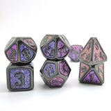 Gem Dice~Mehao Colorful Metal D&D Dice, 7 PCs DND Dice, Polyhedral Dice Set, for Role Playing Game MTG Pathfinder