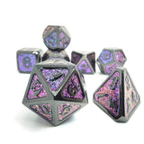 Gem Dice~Mehao Colorful Metal D&D Dice, 7 PCs DND Dice, Polyhedral Dice Set, for Role Playing Game MTG Pathfinder