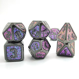 Gem Dice~Mehao Colorful Metal D&D Dice, 7 PCs DND Dice, Polyhedral Dice Set, for Role Playing Game MTG Pathfinder