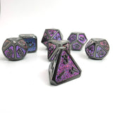 Gem Dice~Mehao Colorful Metal D&D Dice, 7 PCs DND Dice, Polyhedral Dice Set, for Role Playing Game MTG Pathfinder