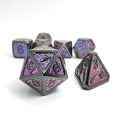 Gem Dice~Mehao Colorful Metal D&D Dice, 7 PCs DND Dice, Polyhedral Dice Set, for Role Playing Game MTG Pathfinder