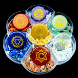 Natural 7 Chakra Energy Stone Set Crystal Gravel chip Agate Lapis Reiki Healing gemstones Yoga Aura Ornaments Gift Decor