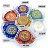 Natural 7 Chakra Energy Stone Set Crystal Gravel chip Agate Lapis Reiki Healing gemstones Yoga Aura Ornaments Gift Decor