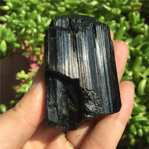 Crystal Healing~Natural Black Tourmaline Crystal Rough Stone original Mineral Specimen Stones 1pcs