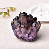 Crystal Healing~Natural Crystal Cluster Amethyst Specimen Mineral Ore Yellow Green Purple Quartz Reiki Healing Stone Raw Crystals Home Decor