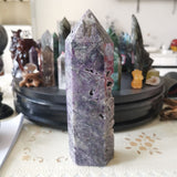 Natural Crystal Quartz Sphalerite Point Big wand towers Healing Stone Energy Ore Mineral Crafts Home Decoration