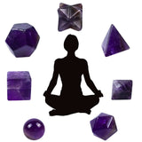 Natural Crystal healing Obsidian Amethyst 7 chakra Yoga Ornament Geometric figure Rose Quartz Aventurine Balance meditation Gem