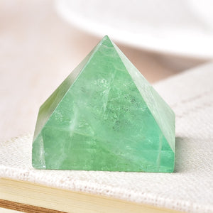 Natural Fluorite Crystal Pyramid Quartz Healing Stone Chakra Reiki Crystal Tiger eye point Home Decor Crafts Of Gem Stone 1PC