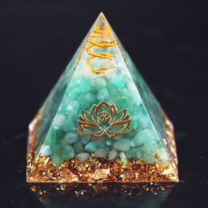 Reiki Pyramid~Natural Green Aventurine Tumbled Stones Orgone Pyramid Enhance Courage Crystal Gemstone Healing Emf Protect