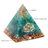 Reiki Pyramid~Natural Green Aventurine Tumbled Stones Orgone Pyramid Enhance Courage Crystal Gemstone Healing Emf Protect