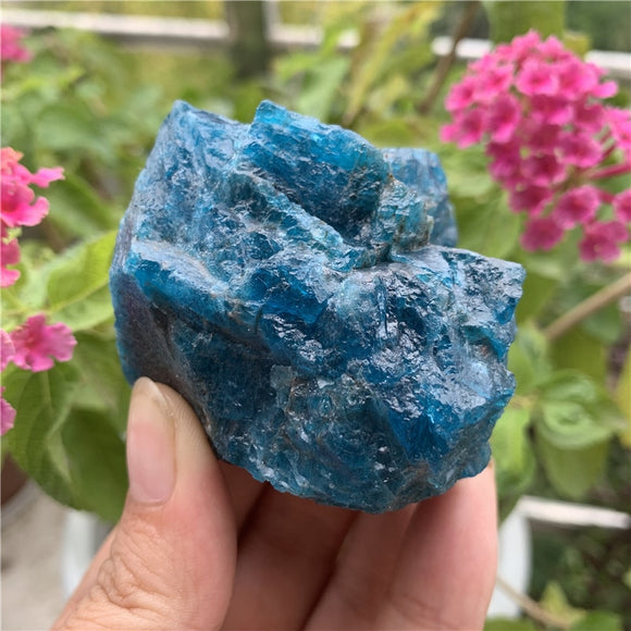 Crystal Healing~Natural  Raw Blue Apatite Rough Stones Crystal gravel Minerals and Stones Rough Gemstone Specimen 1pcs