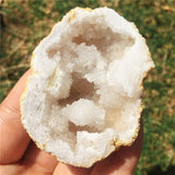 Crystal Healing~Natural agate geode crystal hole Mineral specimen contains clean crystal clusters of very beautiful small stones and crystals