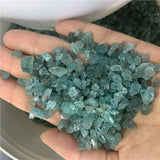 Crystal Healing~Natural blue apatite quartz crystal mineral specimen tumbled stone loose phosphorite gemstone gravel for decorative