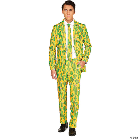 Adult sunny yellow cactus suit lg