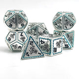 Gem Dice~Octopus Metal D&D Dice, 7 PCs DND Dice, Polyhedral Dice Set, for Role Playing Game MTG Pathfinder