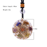 Orgonite® Pendant -Orgone Pendant Rainbow Crystal Stones Chakra Reiki Healing Energy Generator EMF Radiation Protection Orgonite Necklace